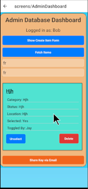 The In and Out App screenshot