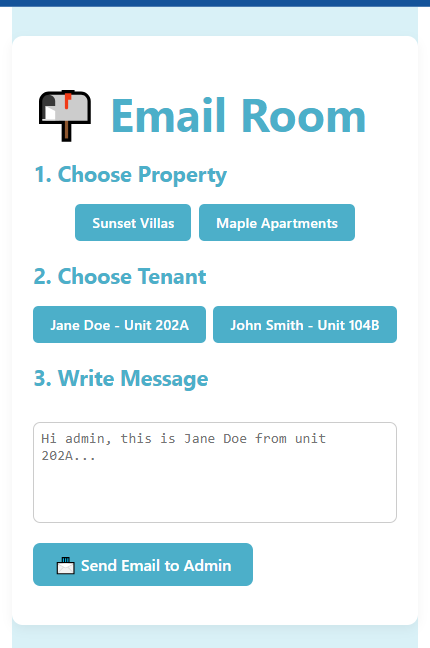 Tenant Portal screenshot
