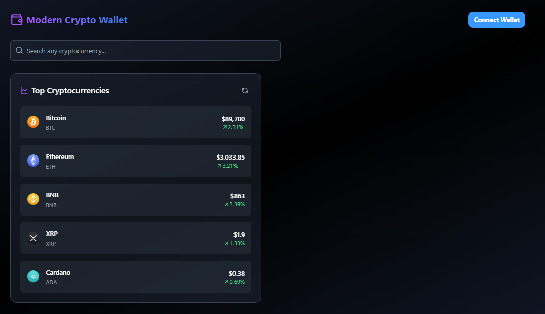 Universal Wallet screenshot