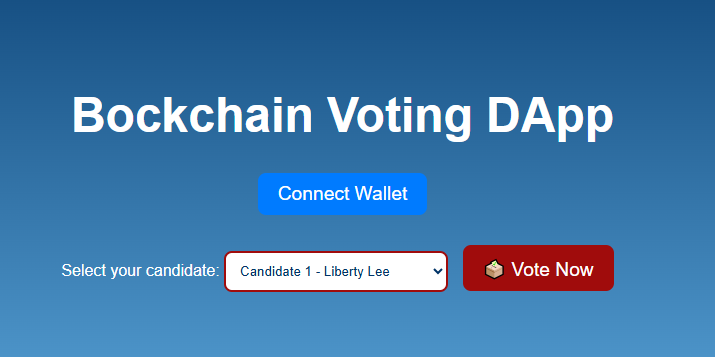 Blockchain Voting DApp screenshot